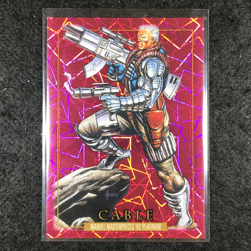 2024 Marvel Masterpieces '92 Platinum CABLE Base Pink Laser 557/992 #18
