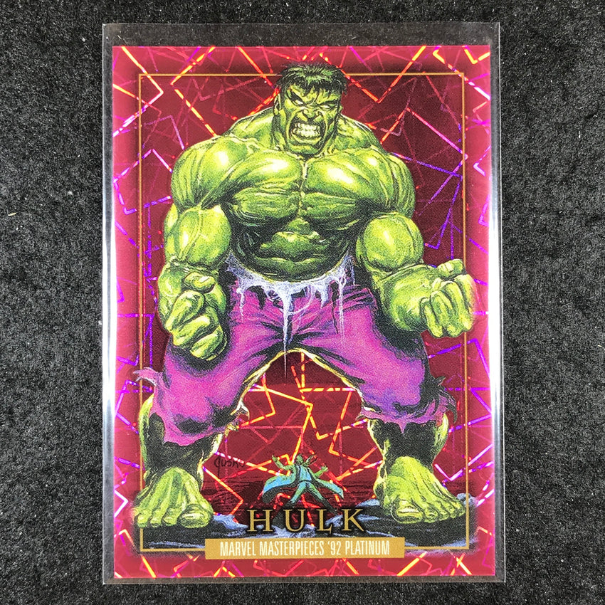 2024 Marvel Masterpieces '92 Platinum HULK Base Pink Laser 990/992 #32