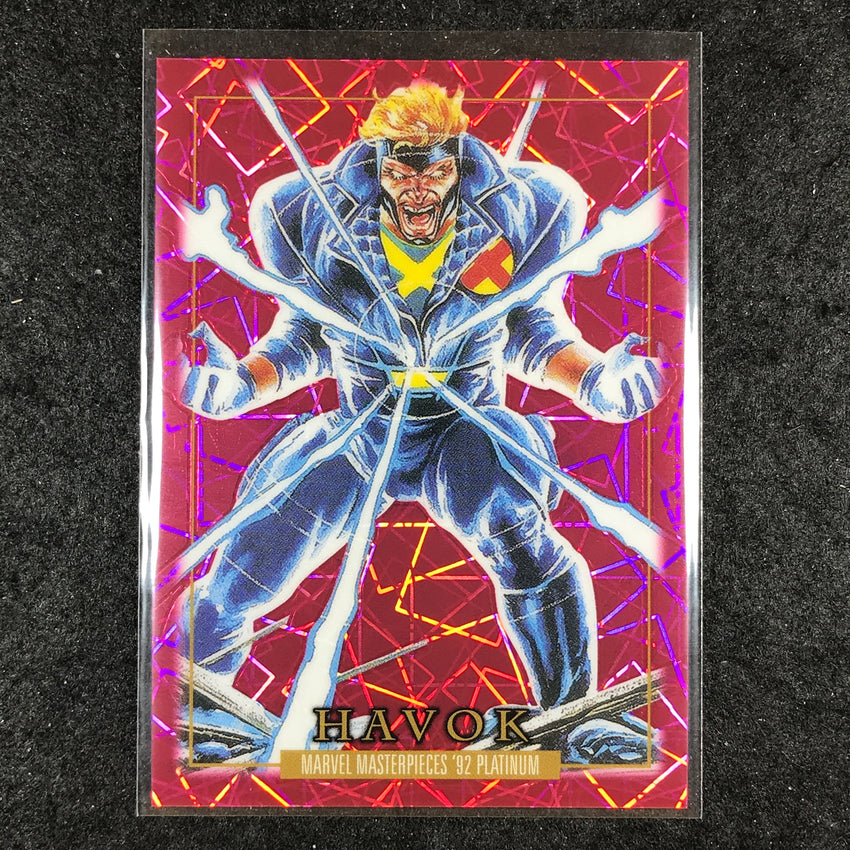 2024 Marvel Masterpieces '92 Platinum HAVOK Base Pink Laser 671/992 #35