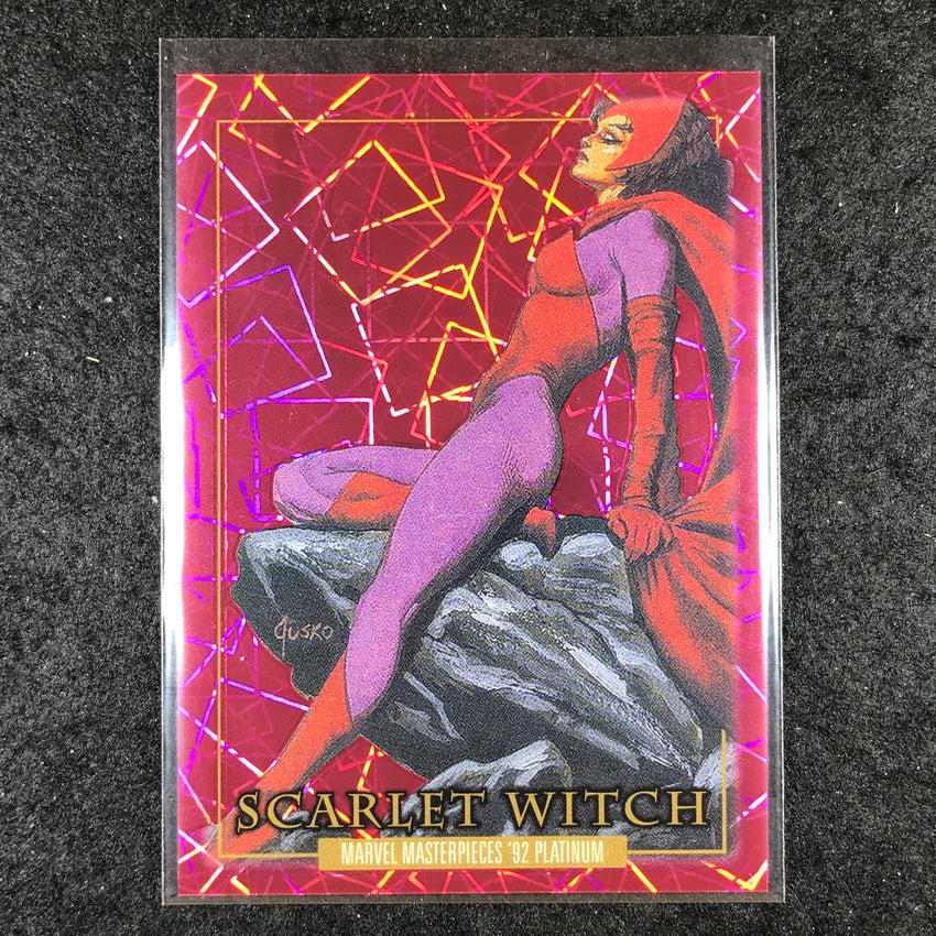 2024 Marvel Masterpieces '92 Platinum SCARLET WITCH Base Pink Laser 251/992 #47