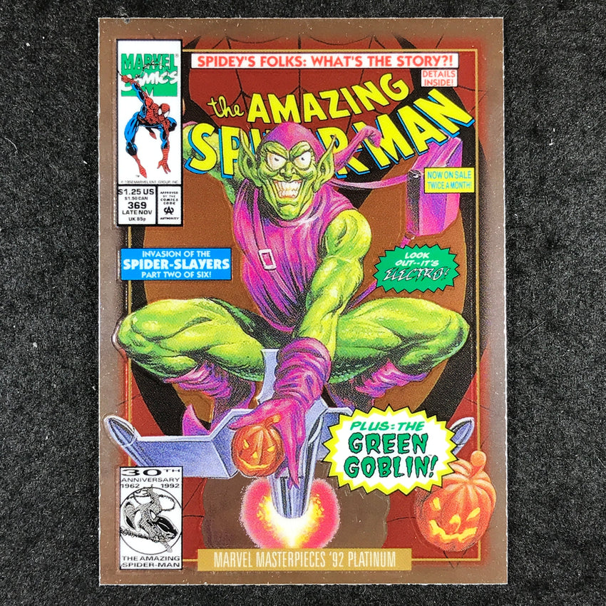 2024 Marvel Masterpieces '92 Platinum GREEN GOBLIN Variant Cover Base #36