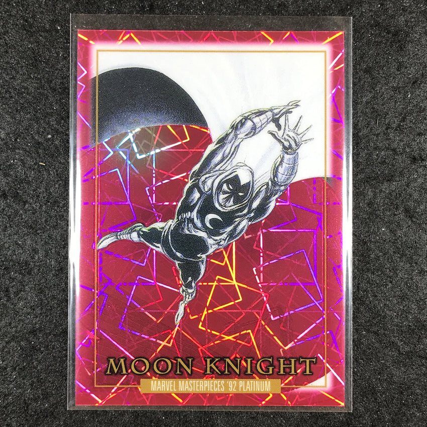 2024 Marvel Masterpieces '92 Platinum MOON KNIGHT Base Pink Laser 800/992 #51