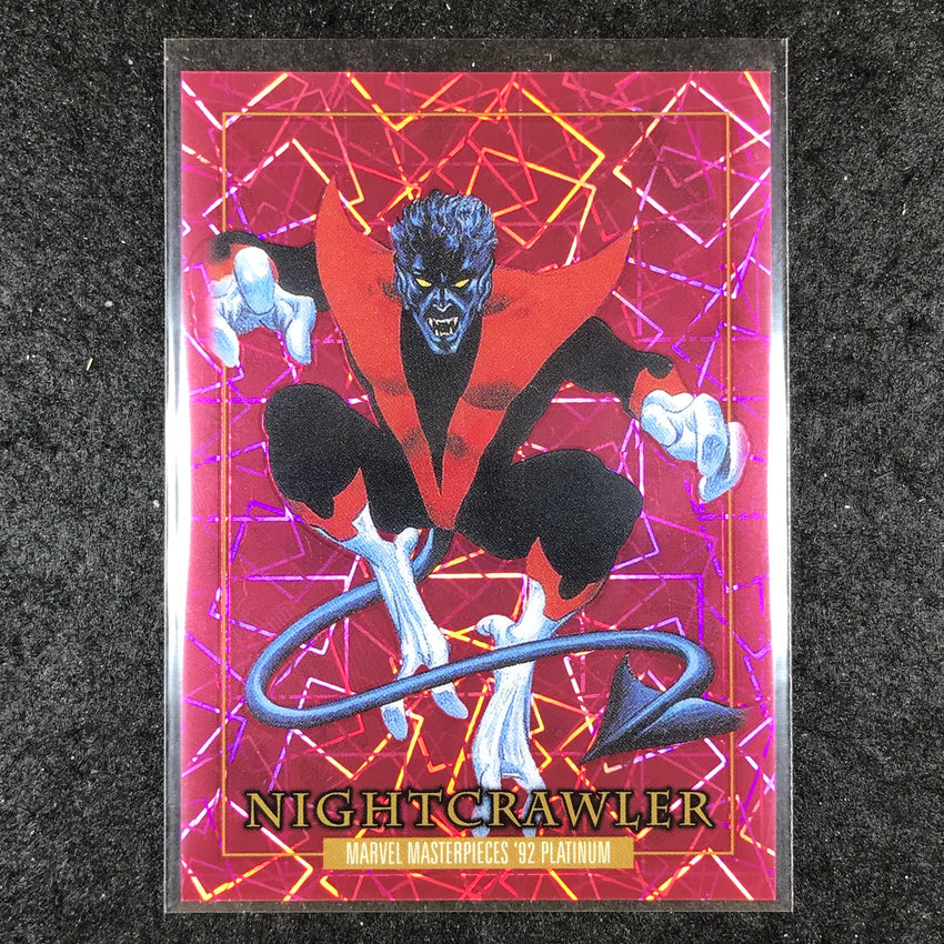 2024 Marvel Masterpieces '92 Platinum NIGHTCRAWLER Base Pink Laser 762/992 #62