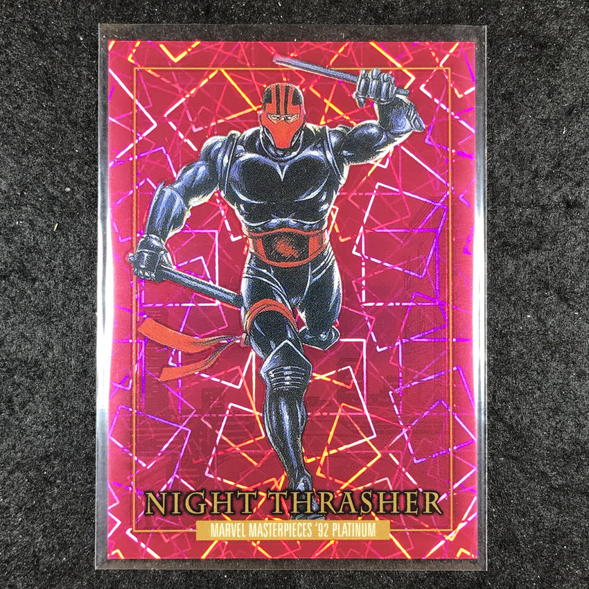 2024 Marvel Masterpieces '92 Platinum NIGHT THRASHER Base Pink Laser 721/992 #63