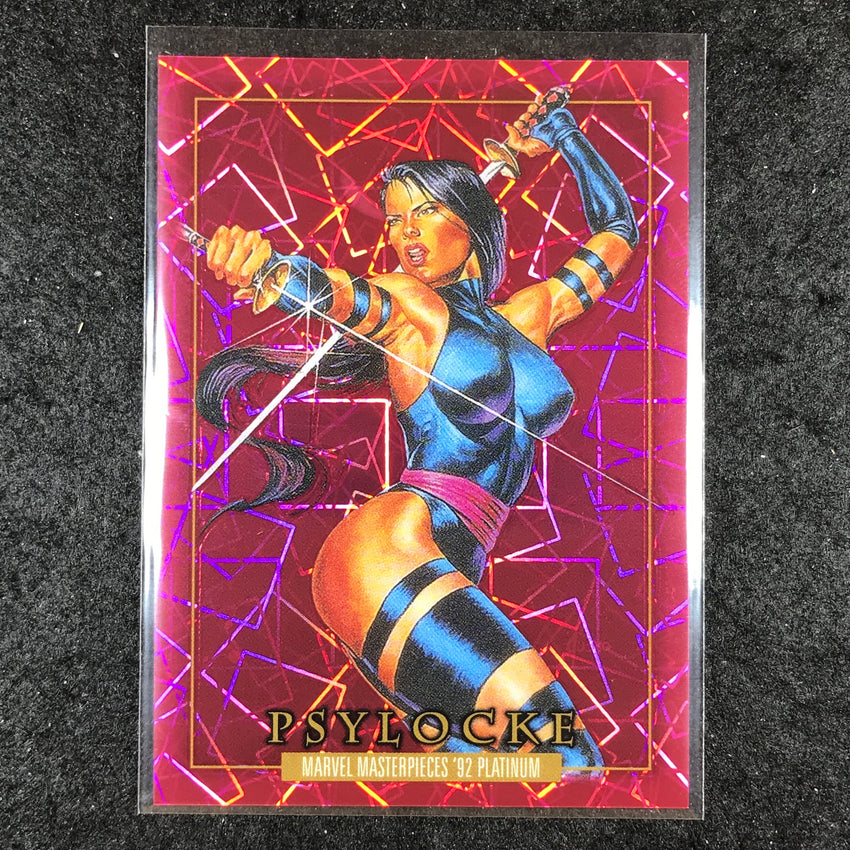 2024 Marvel Masterpieces '92 Platinum PSYLOCKE Base Pink Laser 203/992 #65