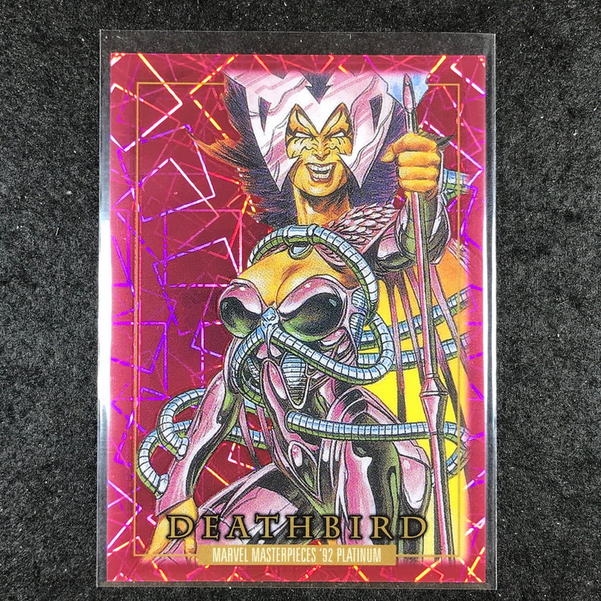 2024 Marvel Masterpieces '92 Platinum DEATHBIRD Base Pink Laser 468/992 #73