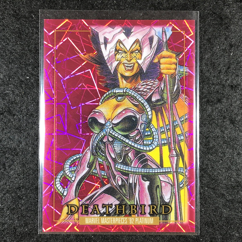 2024 Marvel Masterpieces '92 Platinum DEATHBIRD Base Pink Laser 559/992 #73