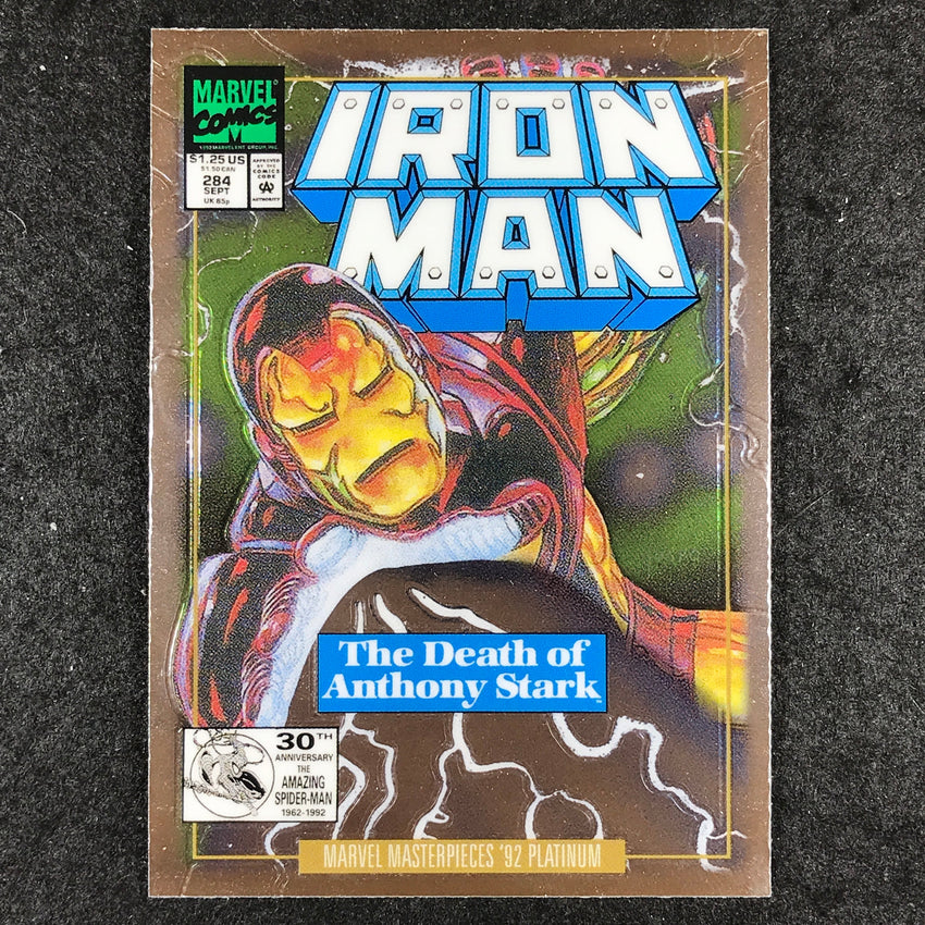 2024 Marvel Masterpieces '92 Platinum IRON MAN Variant Cover Base #38