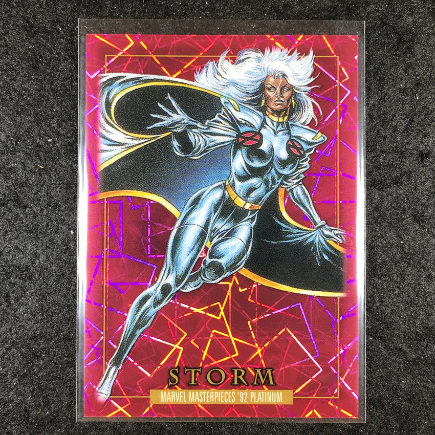 2024 Marvel Masterpieces '92 Platinum STORM Base Pink Laser 46/992 #86