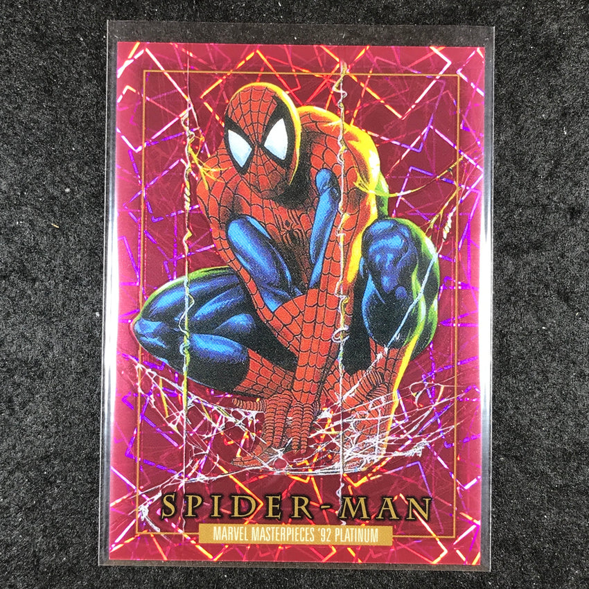 2024 Marvel Masterpieces '92 Platinum SPIDER-MAN Base Pink Laser 437/992 #87