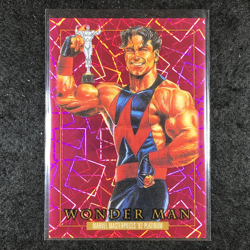 2024 Marvel Masterpieces '92 Platinum WONDER MAN Base Pink Laser 484/992 #93