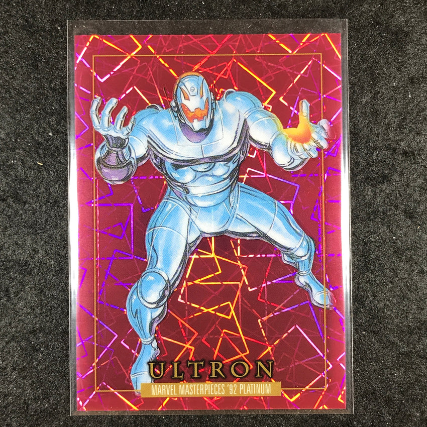 2024 Marvel Masterpieces '92 Platinum ULTRON Base Pink Laser 389/992 #98