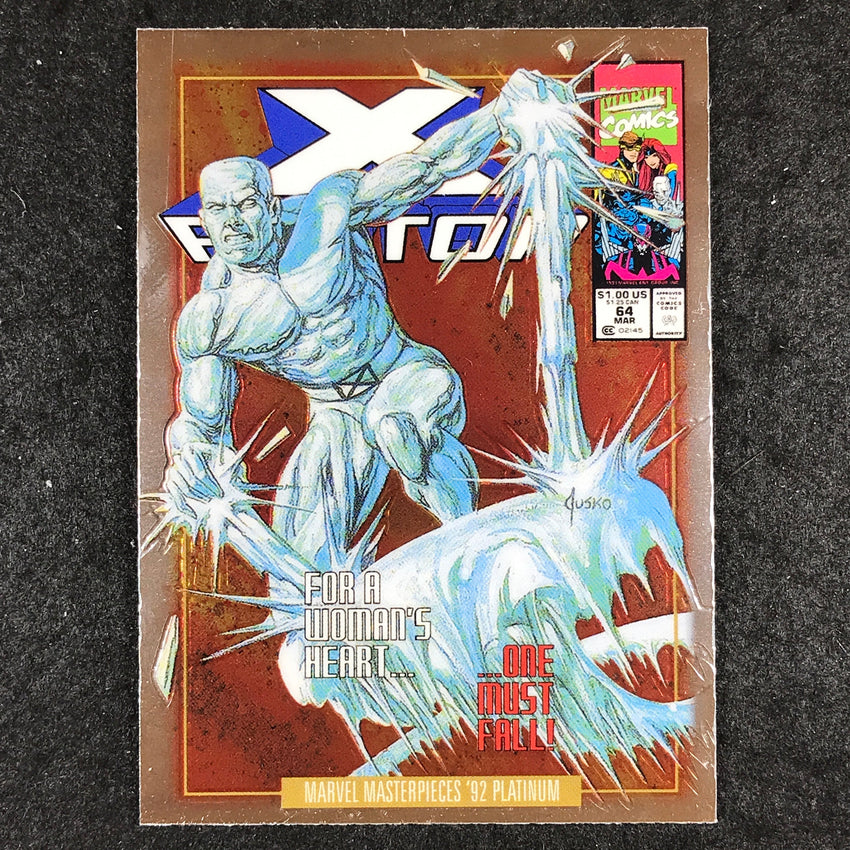 2024 Marvel Masterpieces '92 Platinum ICEMAN Variant Cover Base #40