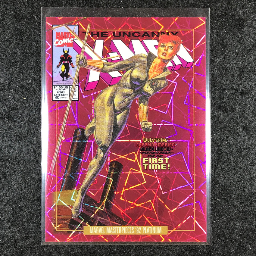 2024 Marvel Masterpieces '92 Platinum BLACK WIDOW Variant Pink Laser 300/692 #3