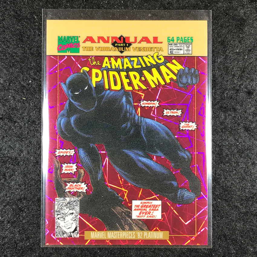 2024 Marvel Masterpieces '92 Platinum BLACK PANTHER Variant Pink 337/692 #4