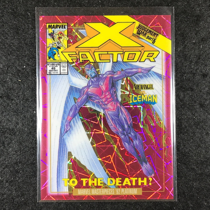 2024 Marvel Masterpieces '92 Platinum ARCHANGEL Variant Pink Laser 602/692 #8