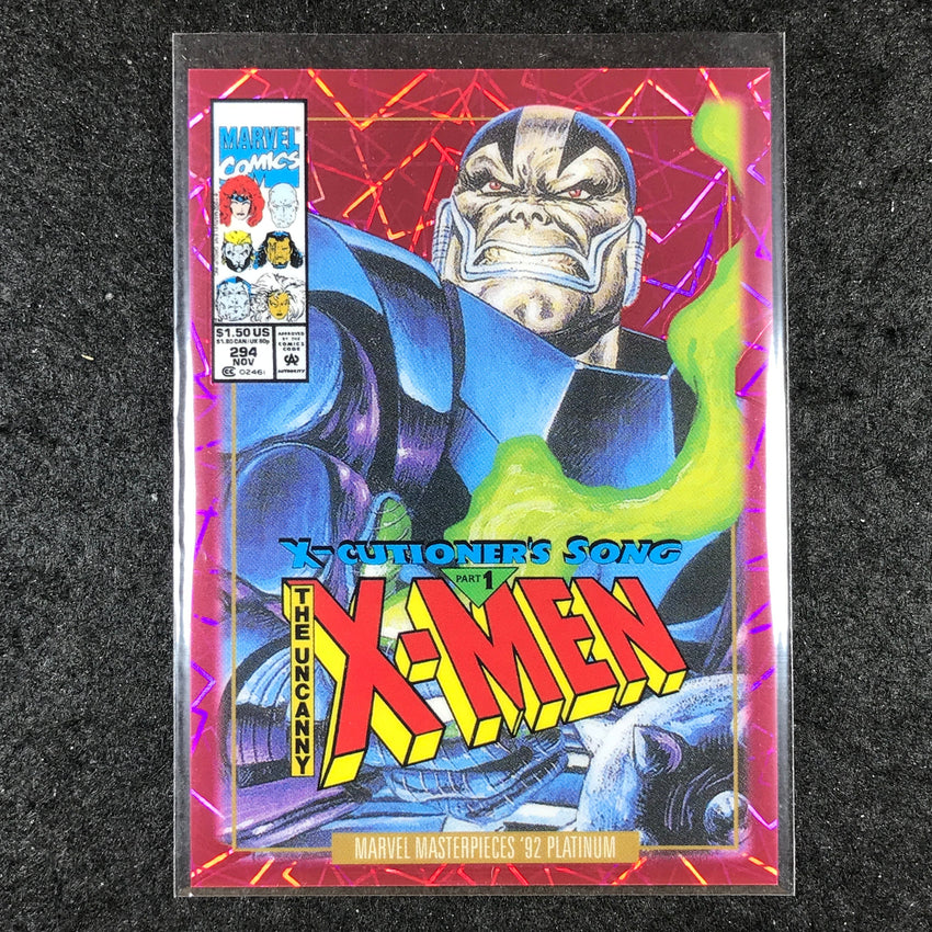 2024 Marvel Masterpieces '92 Platinum APOCALYPSE Variant Pink Laser 513/692 #9