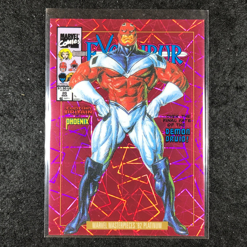 2024 Marvel Masterpieces '92 Platinum CAPTAIN BRITAIN Variant Pink 90/692 #15