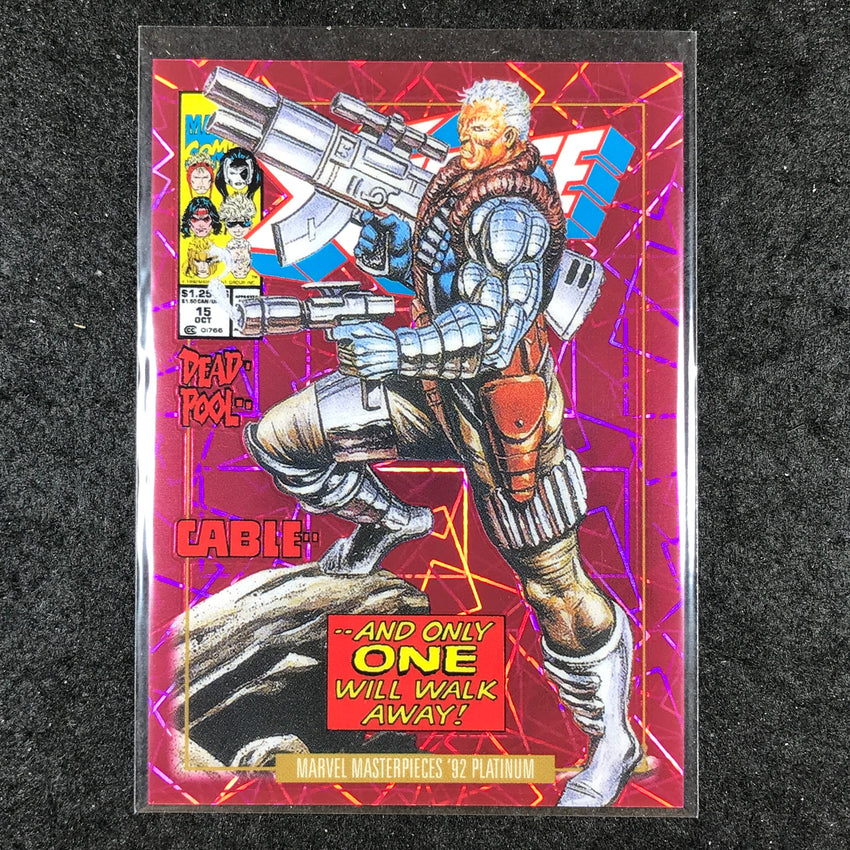 2024 Marvel Masterpieces '92 Platinum CABLE Variant Cover Pink Laser 153/692 #18