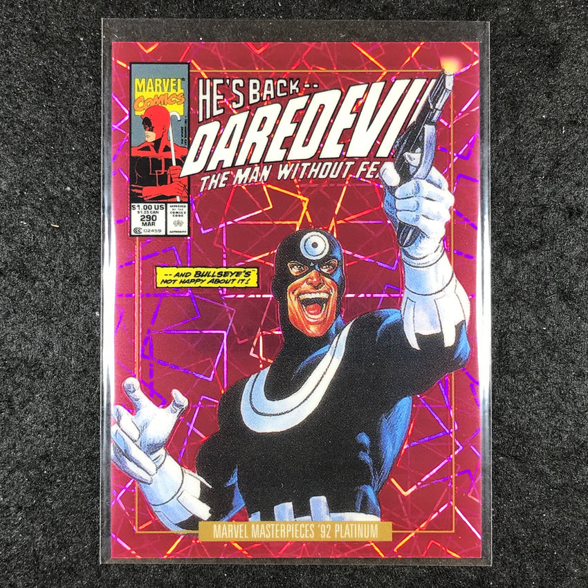 2024 Marvel Masterpieces '92 Platinum BULLSEYE Variant Pink Laser 654/692 #19