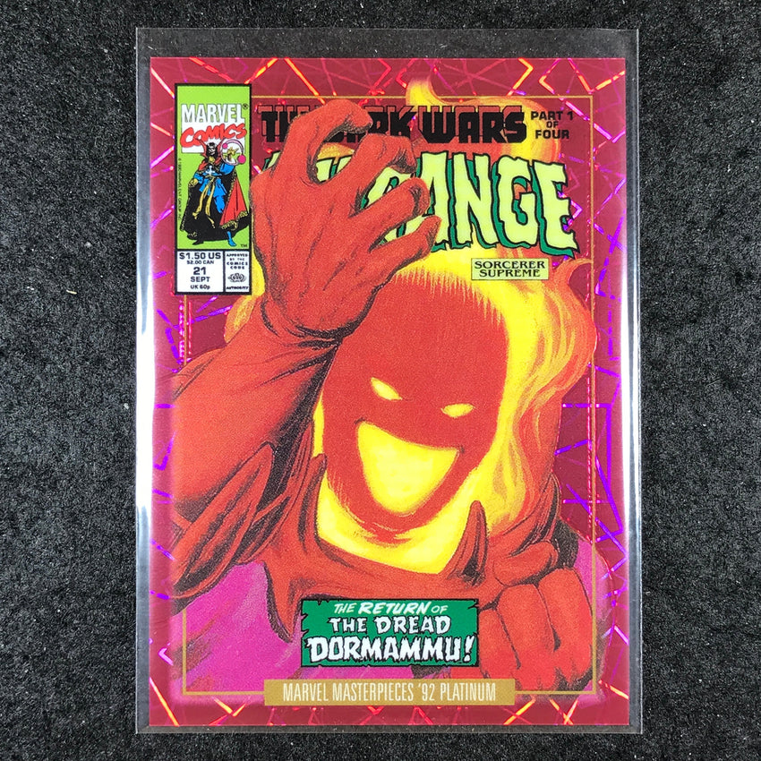 2024 Marvel Masterpieces '92 Platinum DORMAMMU Variant Pink Laser 203/692 #27