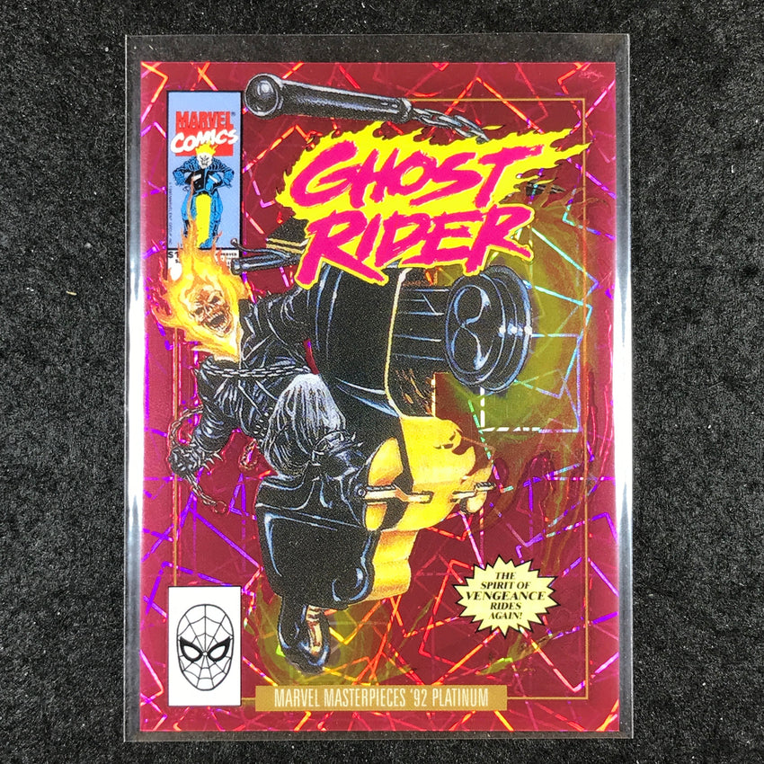 2024 Marvel Masterpieces '92 Platinum GHOST RIDER Variant Pink Laser 83/692 #37