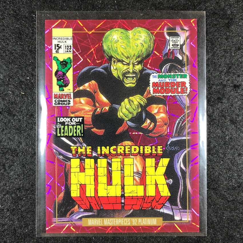 2024 Marvel Masterpieces '92 Platinum LEADER Variant Pink Laser 148/692 #148