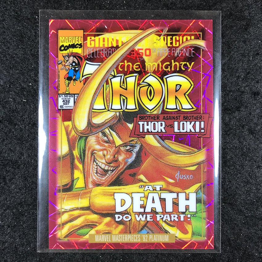 2024 Marvel Masterpieces '92 Platinum LOKI Variant Cover Pink Laser 101/692 #50