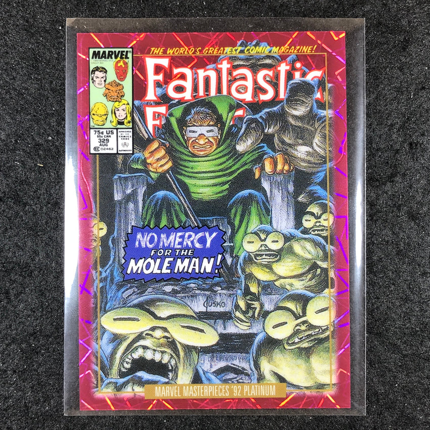 2024 Marvel Masterpieces '92 Platinum MOLE MAN Variant Pink Laser 94/692 #52