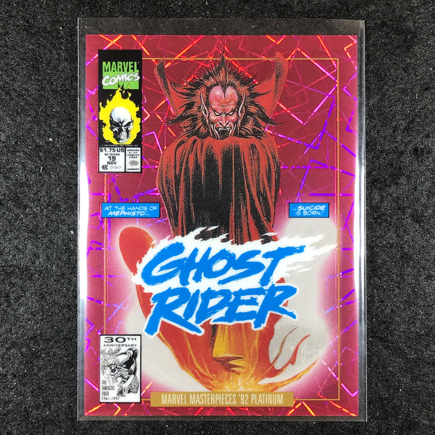 2024 Marvel Masterpieces '92 Platinum MEPHISTO Variant Pink Laser 441/692 #54