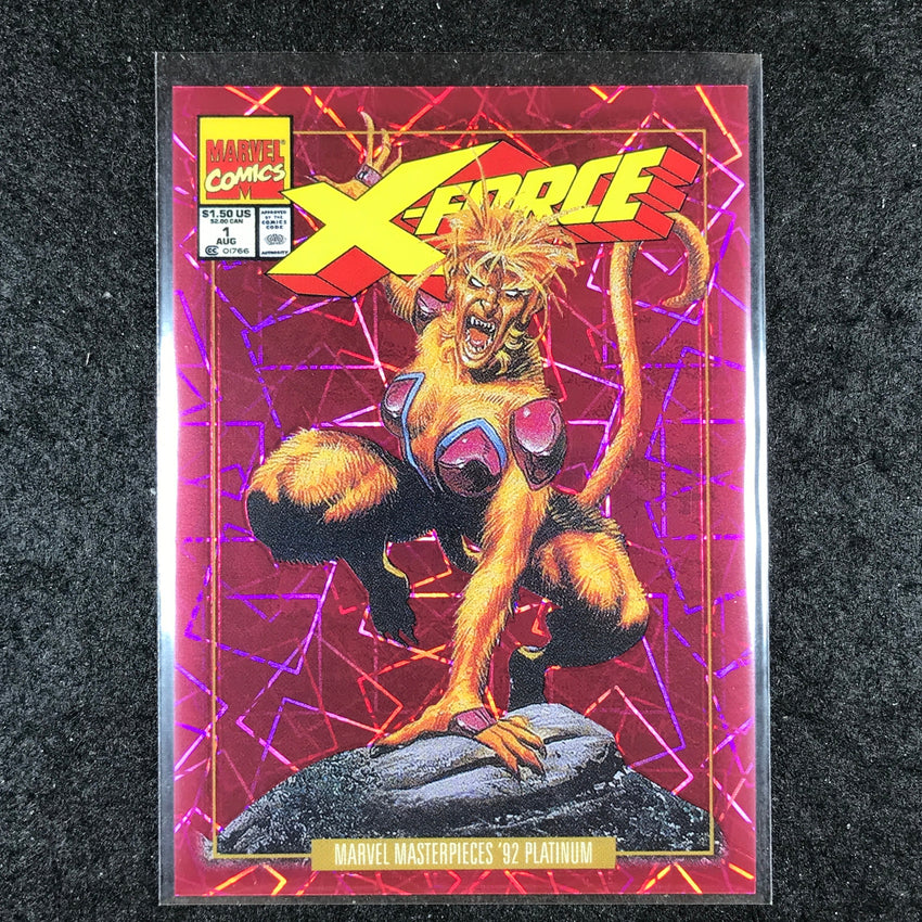 2024 Marvel Masterpieces '92 Platinum FERAL Variant Cover Pink Laser 559/692 #55