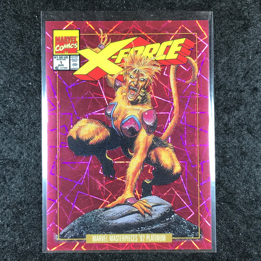 2024 Marvel Masterpieces '92 Platinum FERAL Variant Cover Pink Laser 684/692 #55