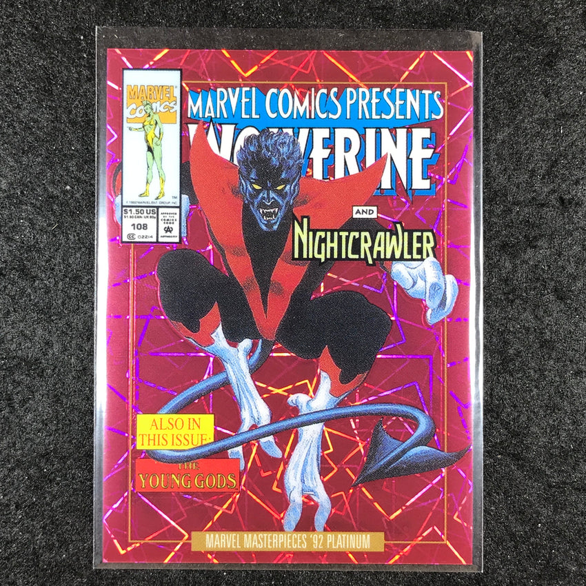 2024 Marvel Masterpieces '92 Platinum NIGHTCRAWLER Variant Pink 573/692 #62