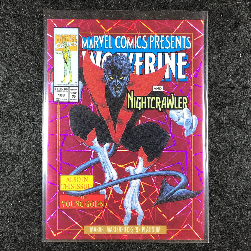 2024 Marvel Masterpieces '92 Platinum NIGHTCRAWLER Variant Pink 656/692 #62