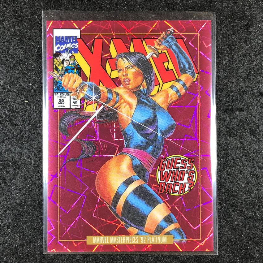 2024 Marvel Masterpieces '92 Platinum PSYLOCKE Variant Pink Laser 135/692 #65