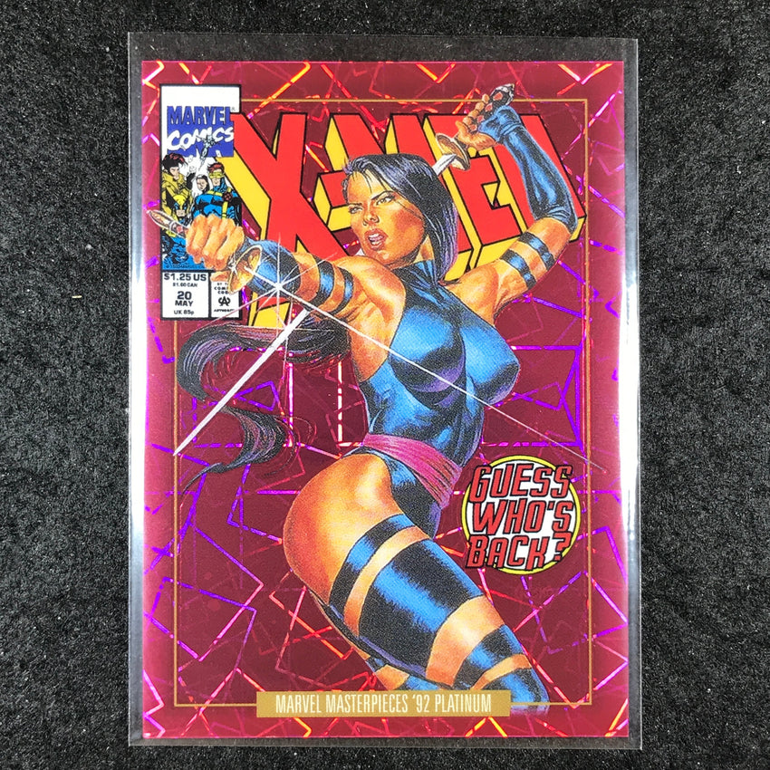 2024 Marvel Masterpieces '92 Platinum PSYLOCKE Variant Pink Laser 213/692 #65