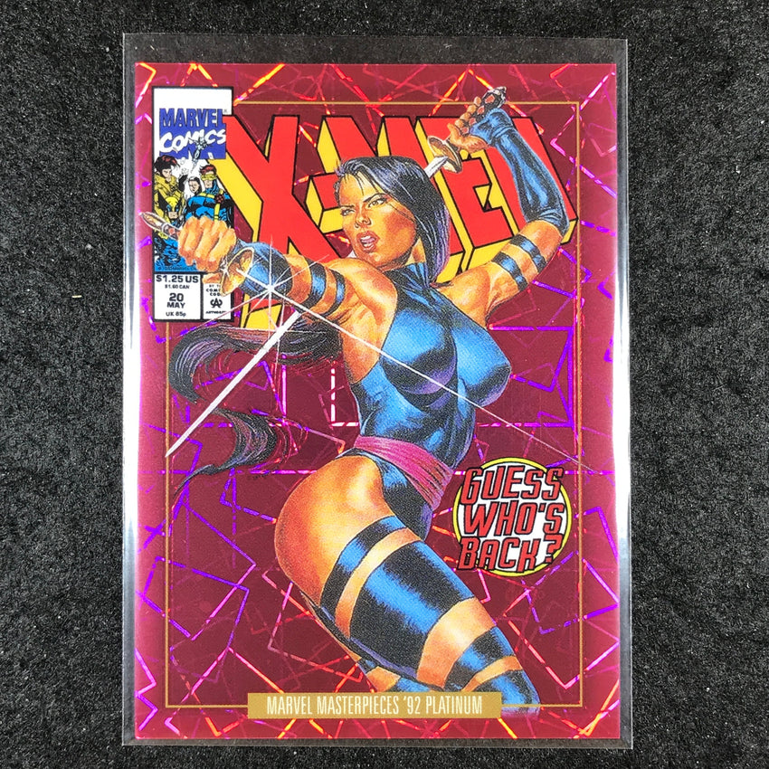 2024 Marvel Masterpieces '92 Platinum PSYLOCKE Variant Pink Laser 462/692 #65