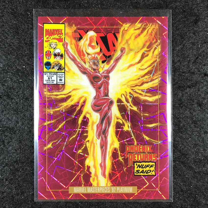 2024 Marvel Masterpieces '92 Platinum PHOENIX Variant Pink Laser 157/692 #67
