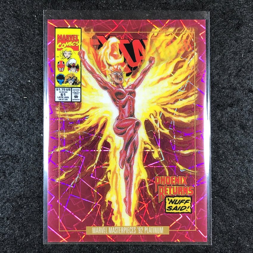2024 Marvel Masterpieces '92 Platinum PHOENIX Variant Pink Laser 451/692 #67