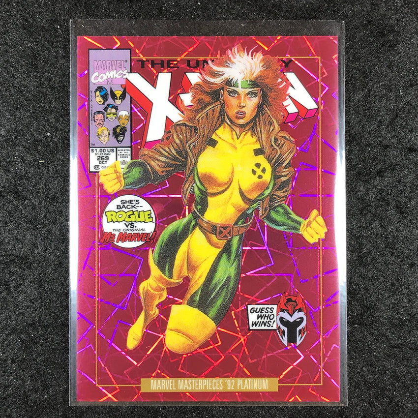 2024 Marvel Masterpieces '92 Platinum ROGUE Variant Cover Pink Laser 144/692 #79