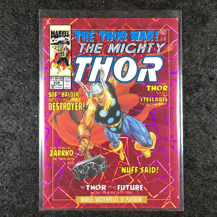 2024 Marvel Masterpieces '92 Platinum THOR Variant Cover Pink Laser 470/692 #92