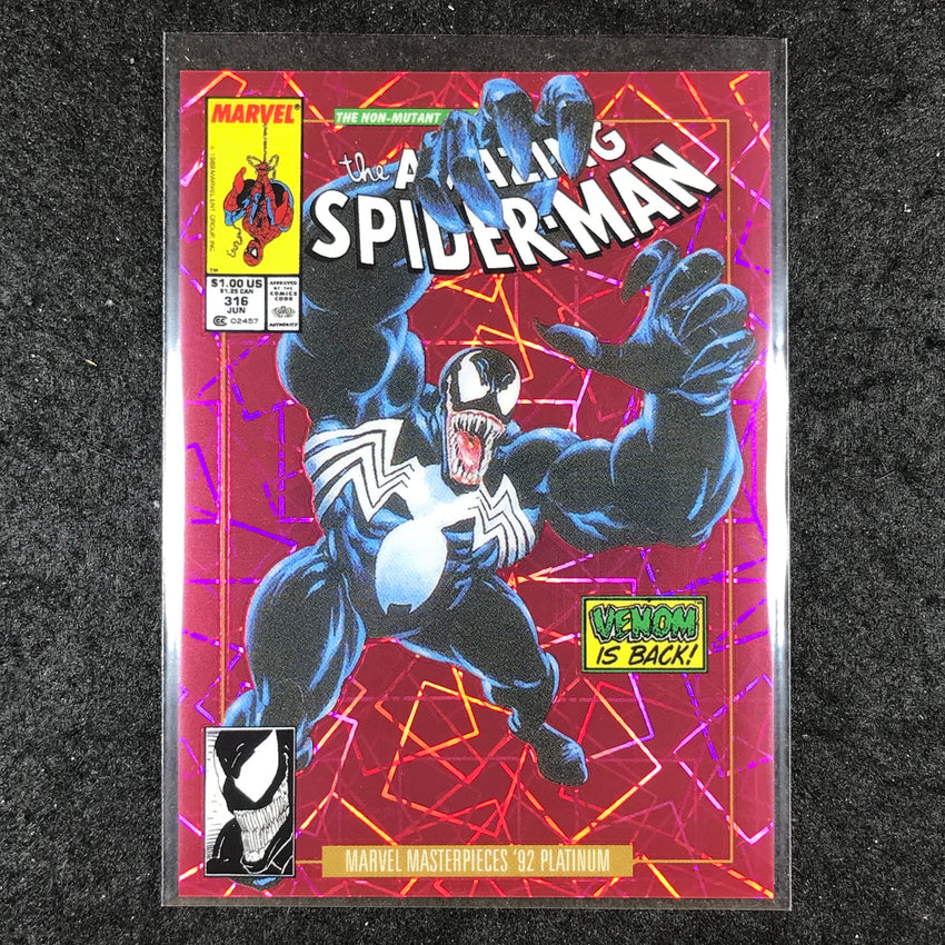2024 Marvel Masterpieces '92 Platinum VENOM Variant Cover Pink Laser 431/692 #97