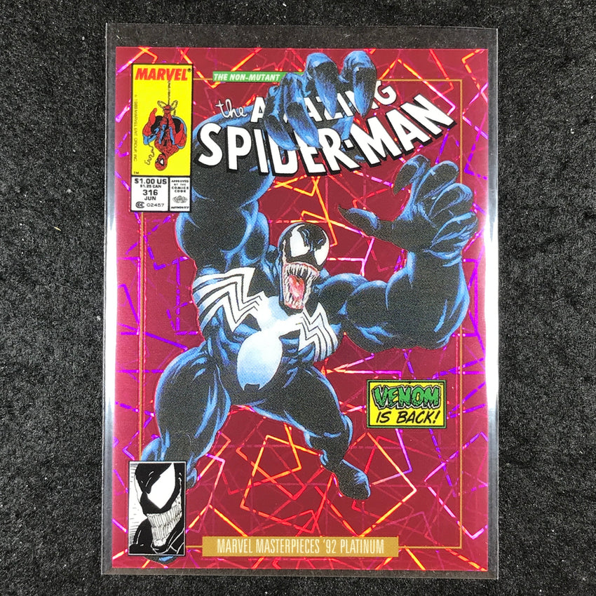 2024 Marvel Masterpieces '92 Platinum VENOM Variant Cover Pink Laser 686/692 #97