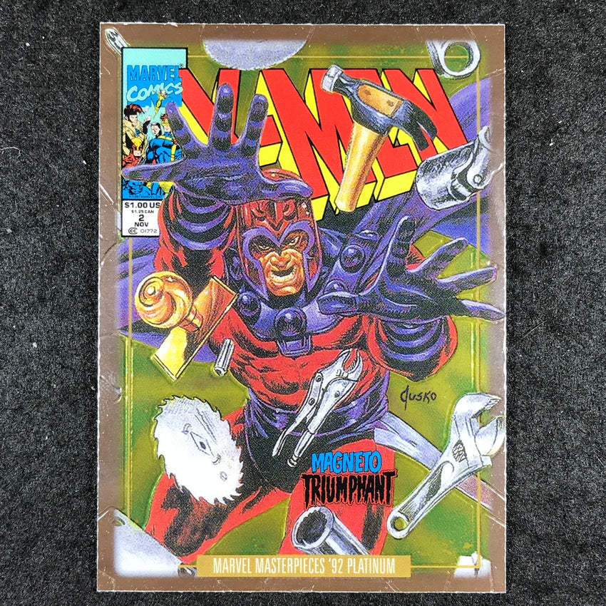 2024 Marvel Masterpieces '92 Platinum MAGNETO Variant Cover Base #49