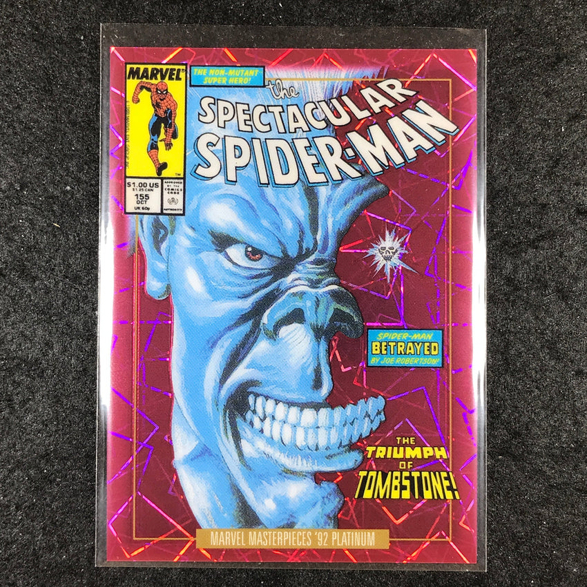 2024 Marvel Masterpieces '92 Platinum TOMBSTONE Variant Pink Laser 4/692 #99