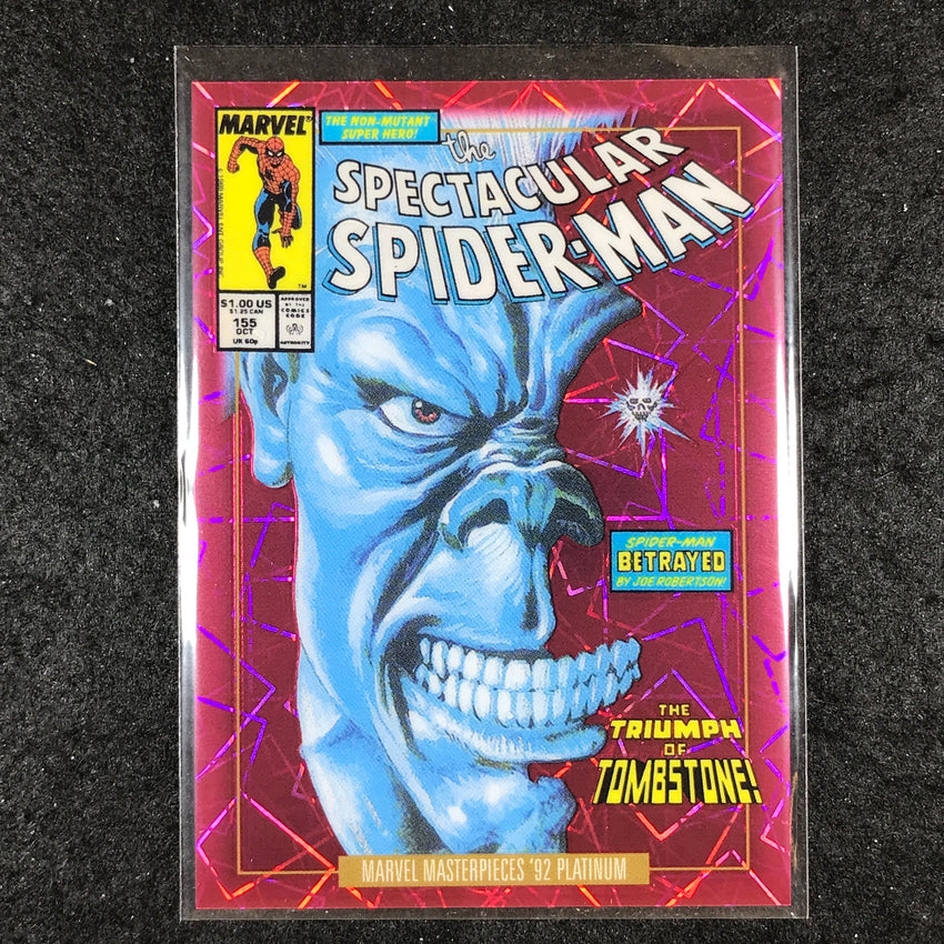 2024 Marvel Masterpieces '92 Platinum TOMBSTONE Variant Pink Laser 614/692 #99