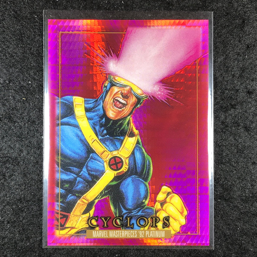 2024 Marvel Masterpieces '92 Platinum CYCLOPS Base Red Prism 322/492 #13