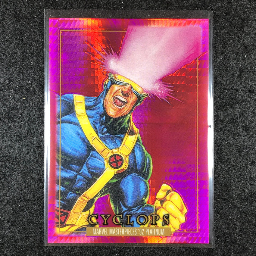 2024 Marvel Masterpieces '92 Platinum CYCLOPS Base Red Prism 492/492 #13