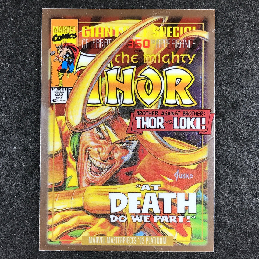 2024 Marvel Masterpieces '92 Platinum LOKI Variant Cover Base #50