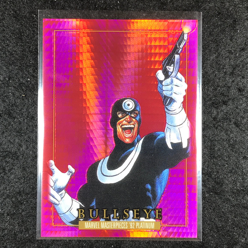 2024 Marvel Masterpieces '92 Platinum BULLSEYE Base Red Prism 264/492 #19